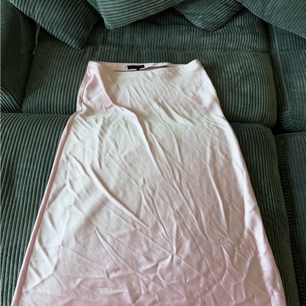 Zara Light Pink Satin Maxi Skirt